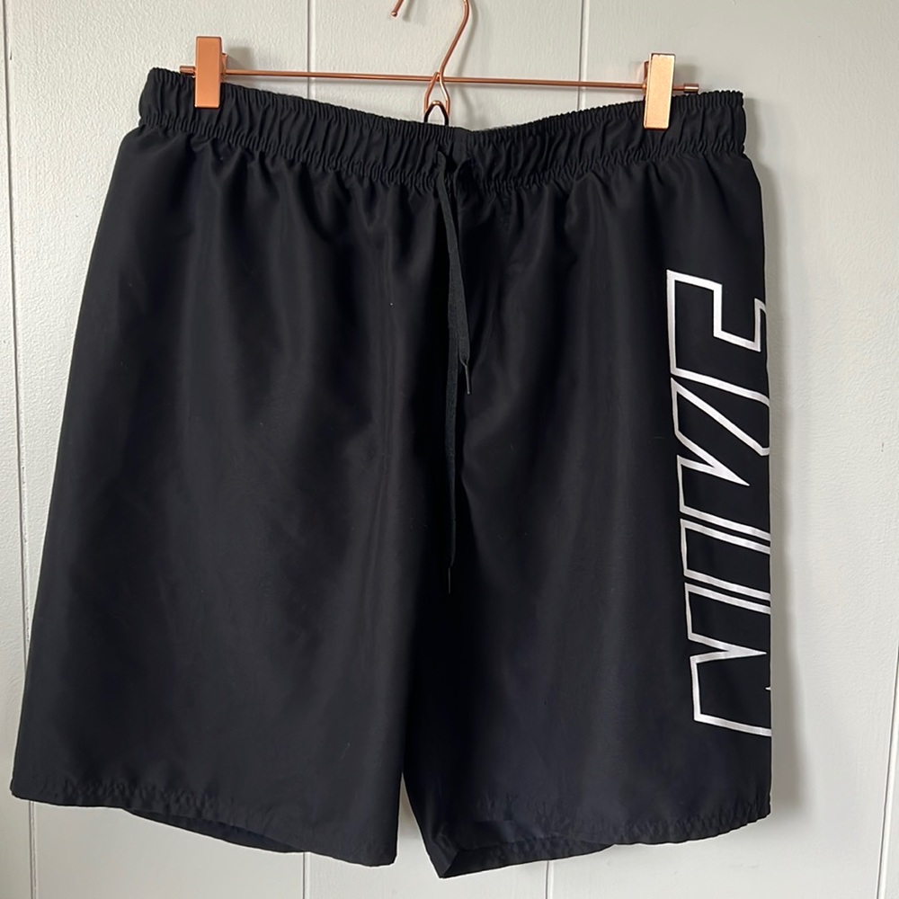 Nike 9" Volley Swim Trunk Board Shorts Black/White Men's Size Extra Large
